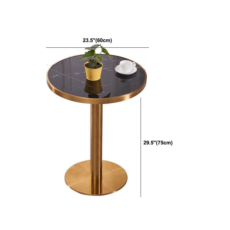 Glam Dining Set Stone 1/3/4 Pieces Dining Round Furniture for Home