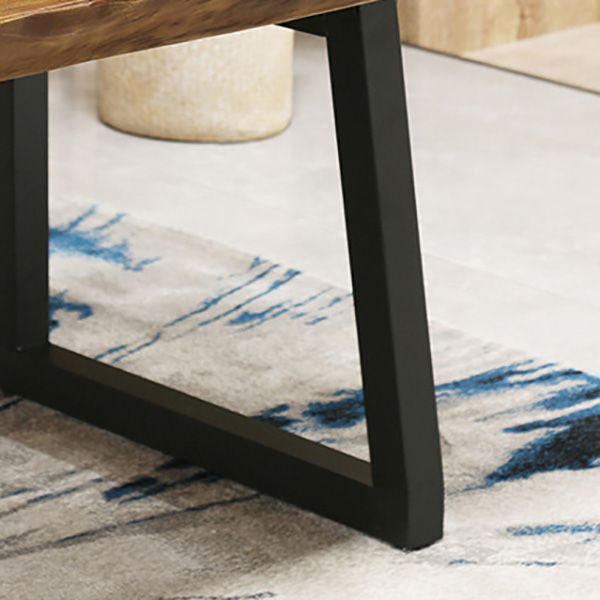 Industrial Style Rectangle Dining Table Wooden Table with Metal Legs for Home Use