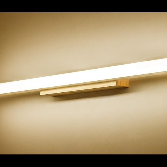 LED houten Noordse spiegel lichtwater en mistbestendige muurwandwandeling voor badkamer