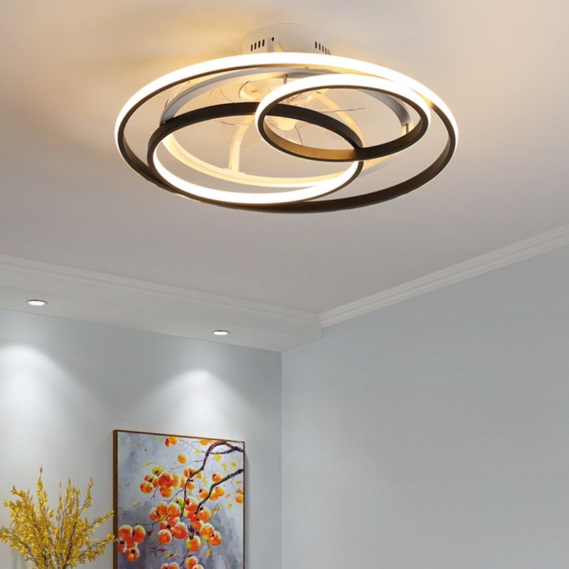 Modern Style Ceiling Fan Lamp Metal Multi Light Ceiling Fan Lighting for Bedroom