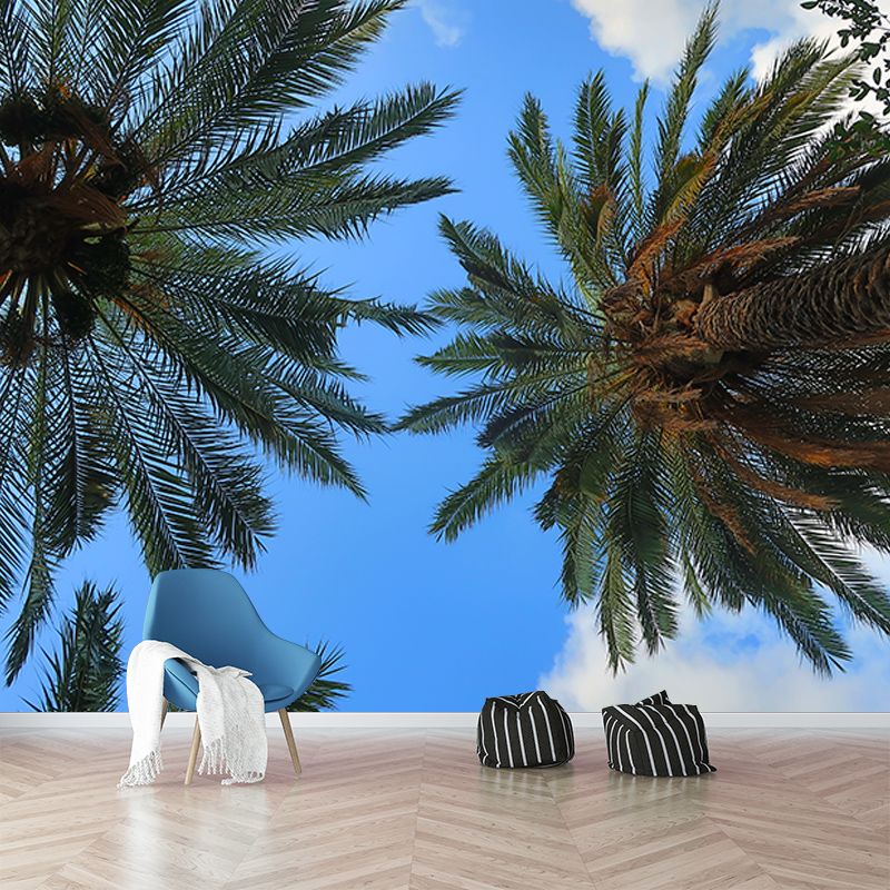 Palm Tree Murals Contemporary Girls' Bedroom Wall Decor, Personalized Size Available