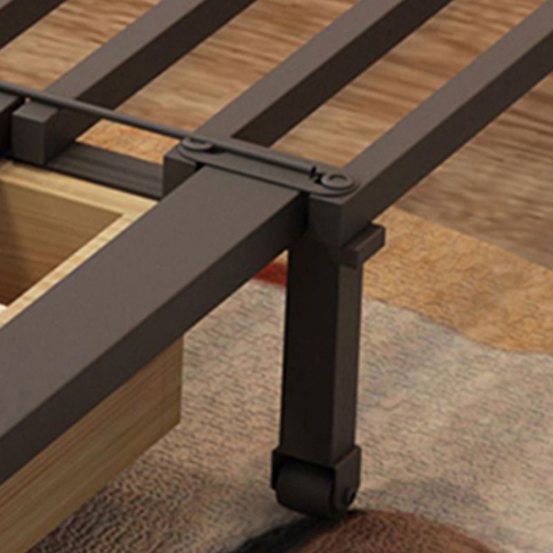 Scandinavain Futon Sofa Bed Faux Leather Storage Futon with Mattress