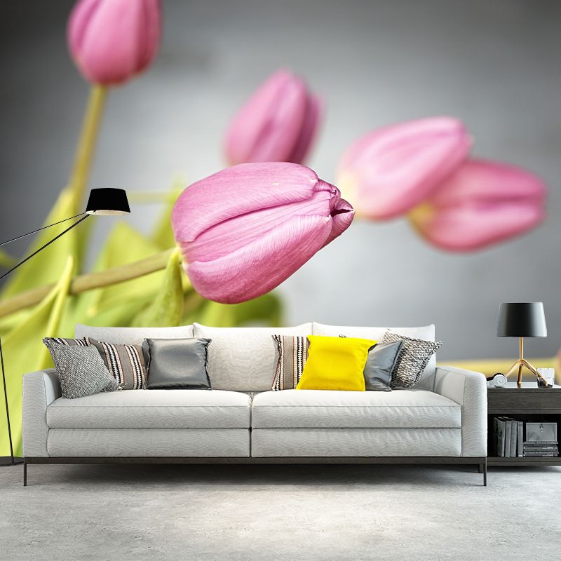 Tulip Flower Wall Covering for Home Wall Decor Water Resistant, Made to Measure