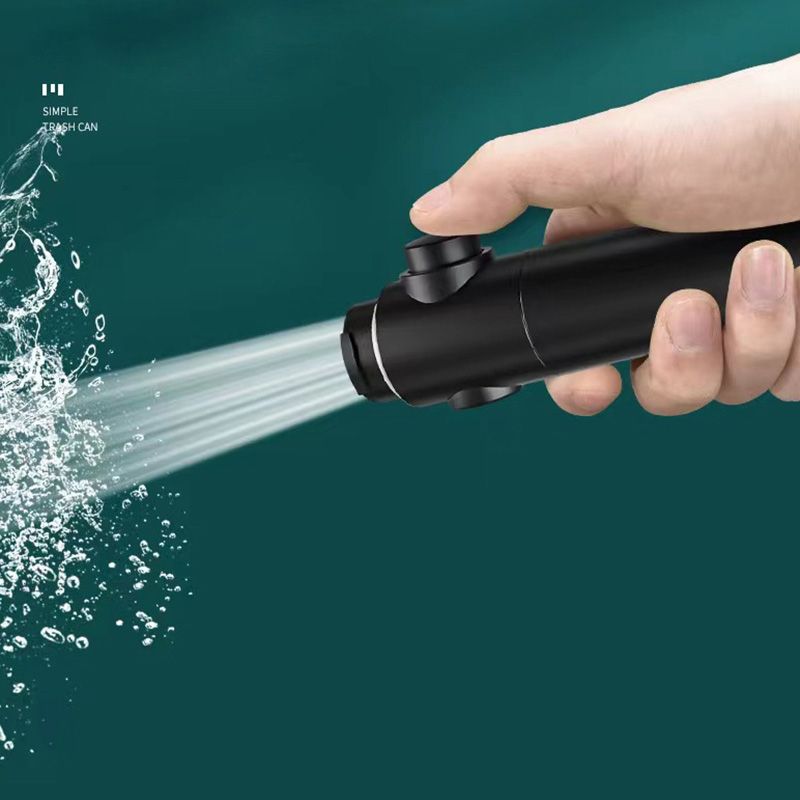 Round Handheld Shower Head Plastic Adjustable Spray Pattern Spray Head for Home