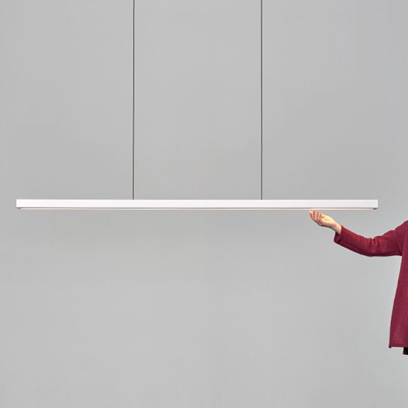 Lámpara de suspensión LED de restaurante LED de 1 luces lineales de 1 luces lineales Lámparas de iluminación de metal isla de metal