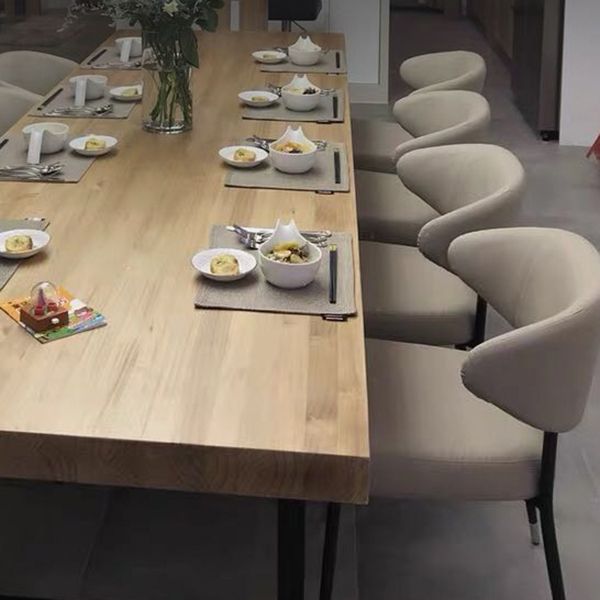 Contemporary Chairs Open Back Dining Side Chairs with Metal Legs for Kitchen