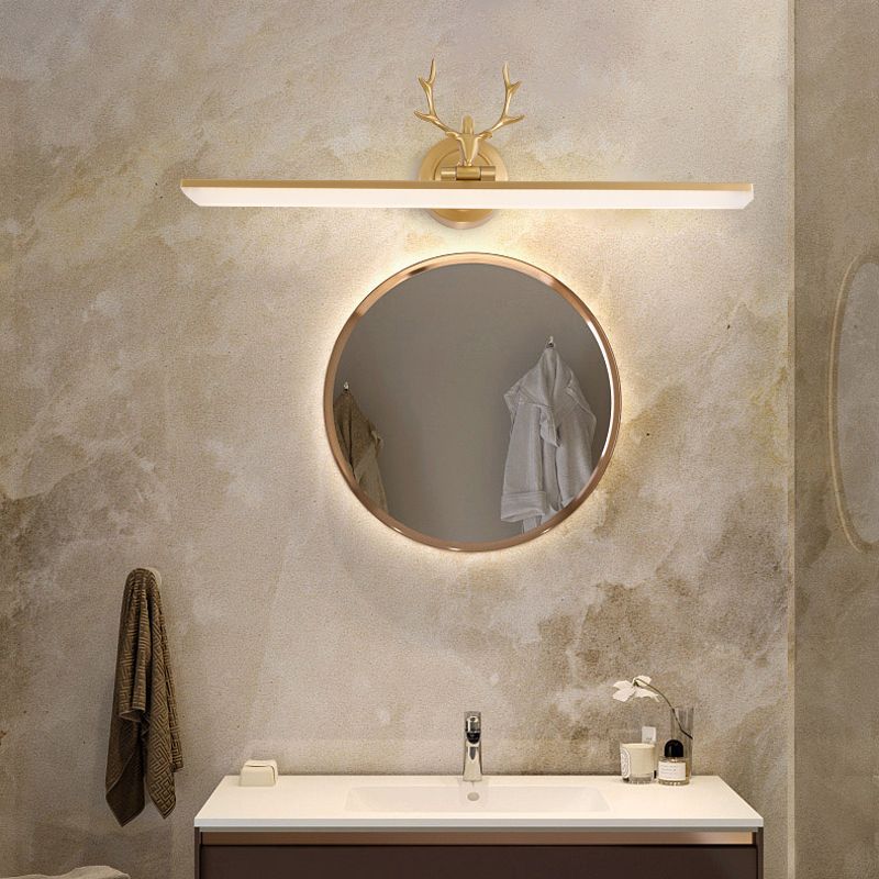 Linear Shape Modern Style Vanity Light Metal 1-Light LED Mirror Light for Bathroom