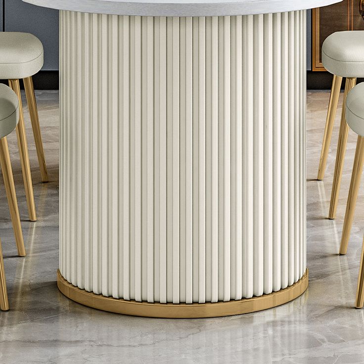 Eigentijdse ovale eettafel gesinterde stenen eettafel met dubbel voetstuk