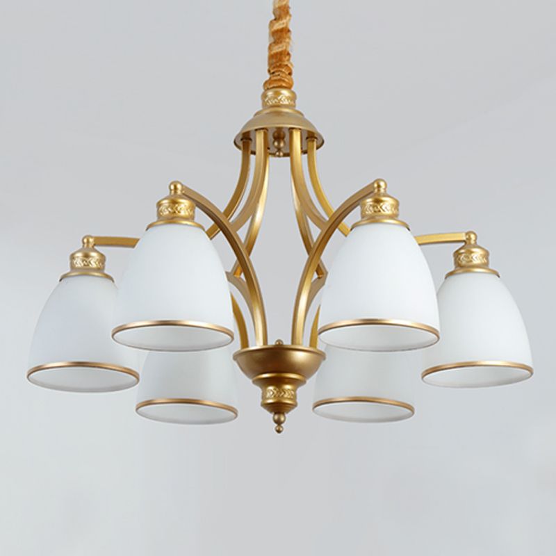 Amerikanische geometrische Kronleuchter Anhänger Lichter Metallkronleuchter mit Glasschatten