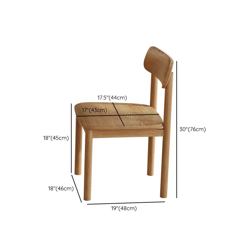 Contemporary Style Solid Wood 4 Legs Home Use Dining Side Chair