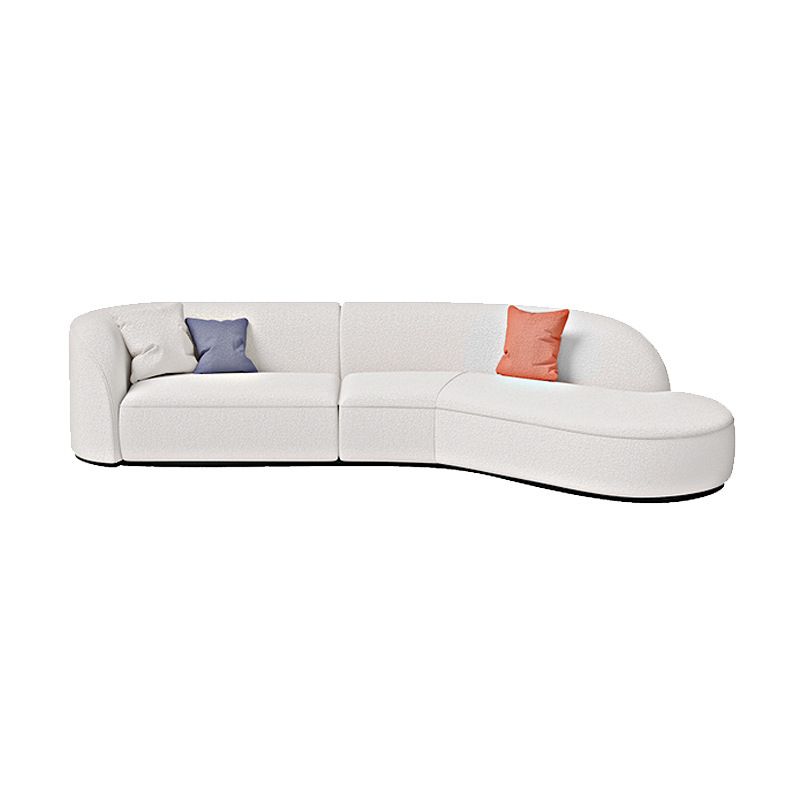 Contemporary Fabric/Faux Leather Seating Tight Back Sofa for Living Room