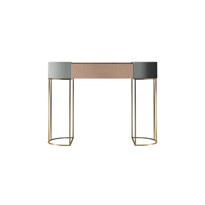 Contemporary Wood Makeup Vanity Set Glass Top Vanity Dressing Table