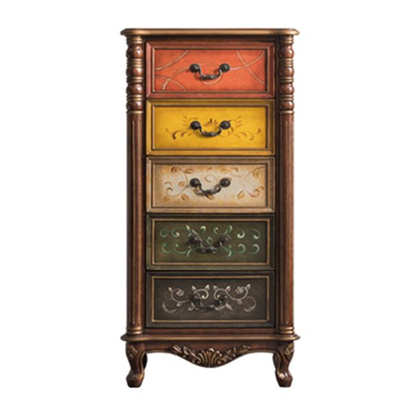 Traditional Storage Chest Solid Wood Dresser with 3/4/5 Drawers , 13.65 Inch Width