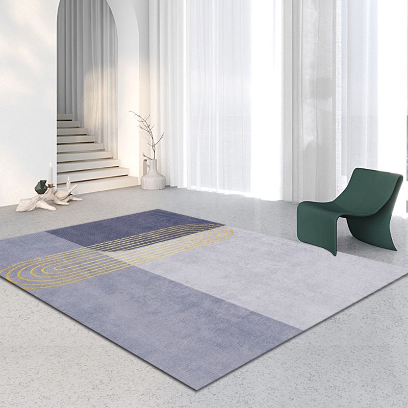 Moderne woonkamer tapijt geometrisch patroon polyester gebied tapijt niet-slip achterste backing area tapijt