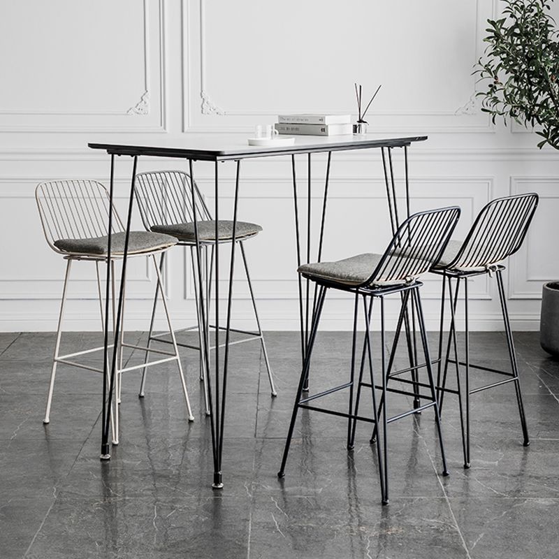 Industrieel ijzer Simple Barstool 26 "H indoor hoge kruk met rechthoekstoel