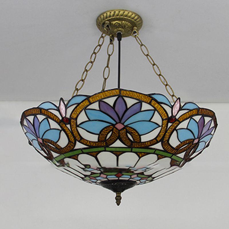 Éclairage de lustre bol inversé