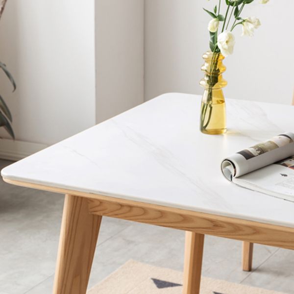 Modern Style Dinette Set 1/5 Pcs Rectangle Solid Wood Dinette Table with Dining Chair