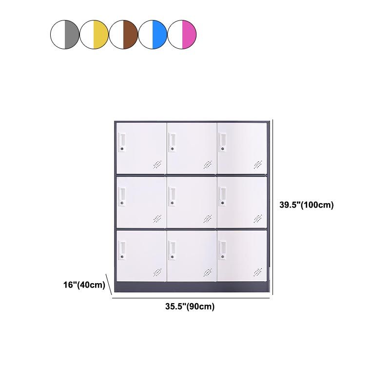 Non-Hanging Armoire Contemporary Metal Storage Cabinet for Home