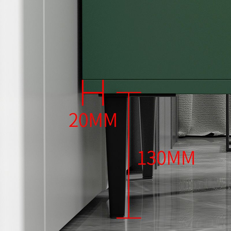 Modern Wooden Accent Cabinet with Glass 1-Door and 2 Drawers