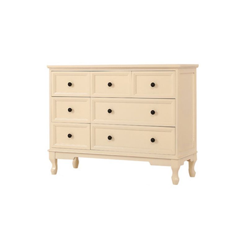 Modern Accent Cabinet with Drawers and Wooden Cabriole Legs Cabinet