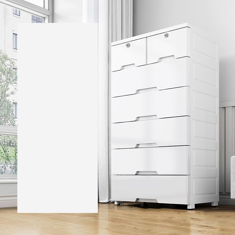 White Plastic Storage Cabinet with Legs Contemporary Wardrobe Armoire