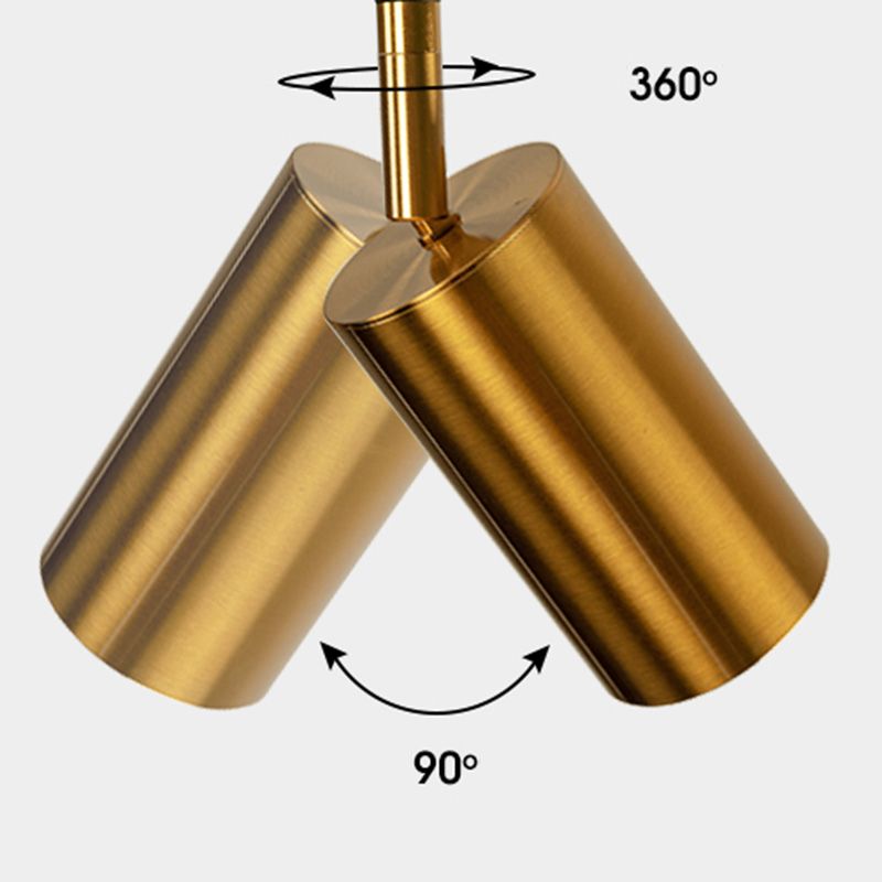 5-Lights Cylindrical Island Light Nordic Style Angle Adjustable Spotlight Dining Room Lighting Fixture