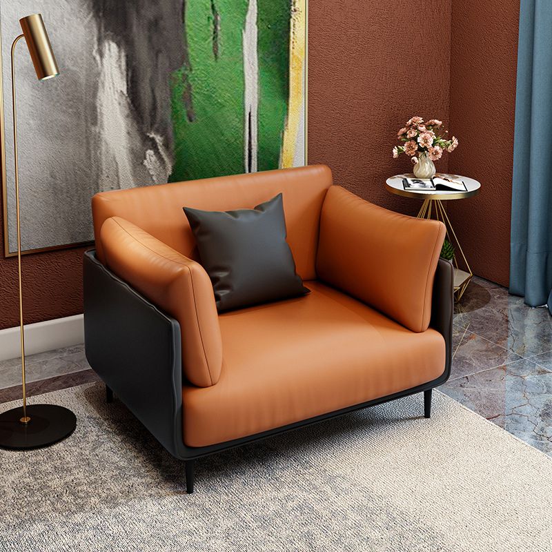 Faux Leather Chair 39.3" L x33.4"W x33.4"H Removable Cushions Chair