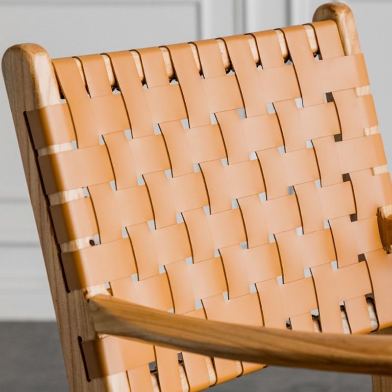 Modern Style Dining Chairs Solid Wood Open Back Dining Chair for Home