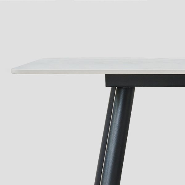 Rectangle Modern Stone Table Standard Height Table Dining with 4 Legs