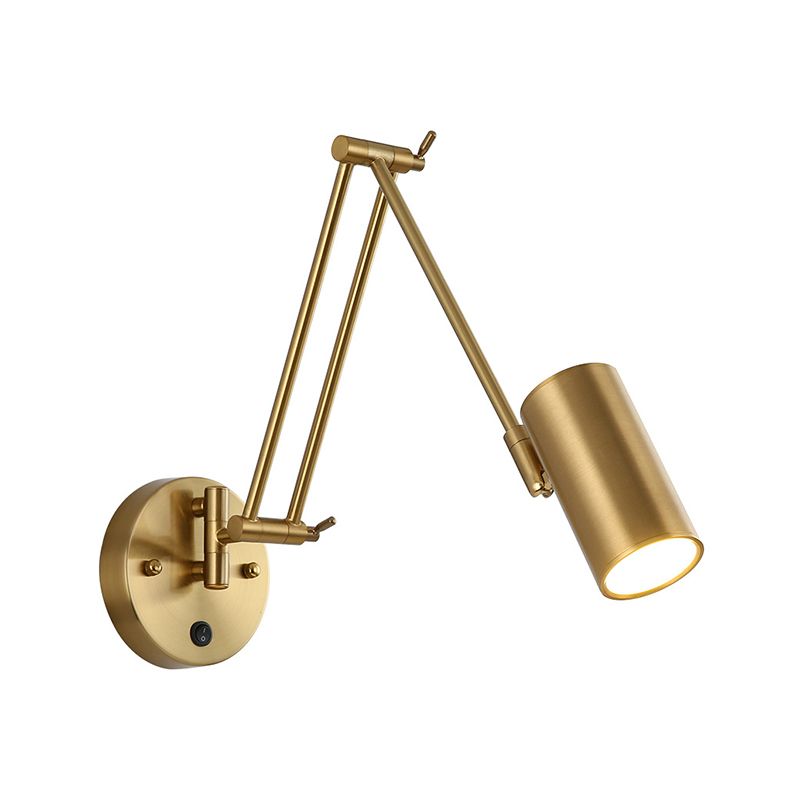 Modern Style Metal Wall Sconce 1 Light Wall Mount Light for Bedroom Bedside