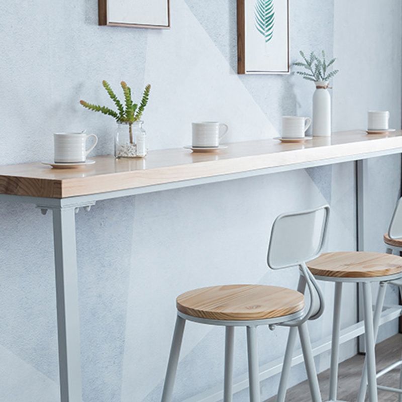 Rectangular Bar-height Table Solid Wood Top Bistro Pub Table