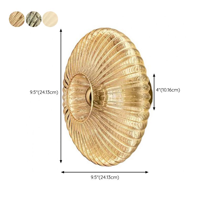 Single Modernism Black/White Wall Mounted Sconce LED Glass Wall Light