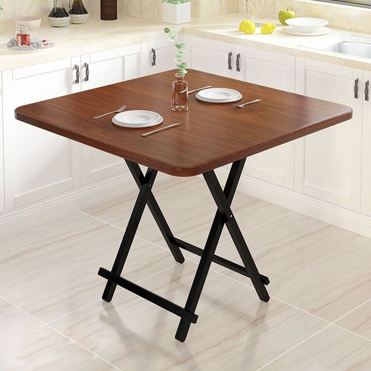 Industrieel uitbreidbare MDF -eettafel vierkante standaard eettafel voor keuken
