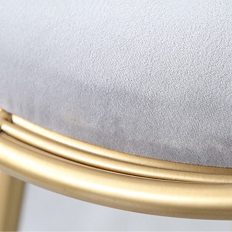 Contemporary Matte Finish Iron Bar Stool Footrest Home Counter Stool