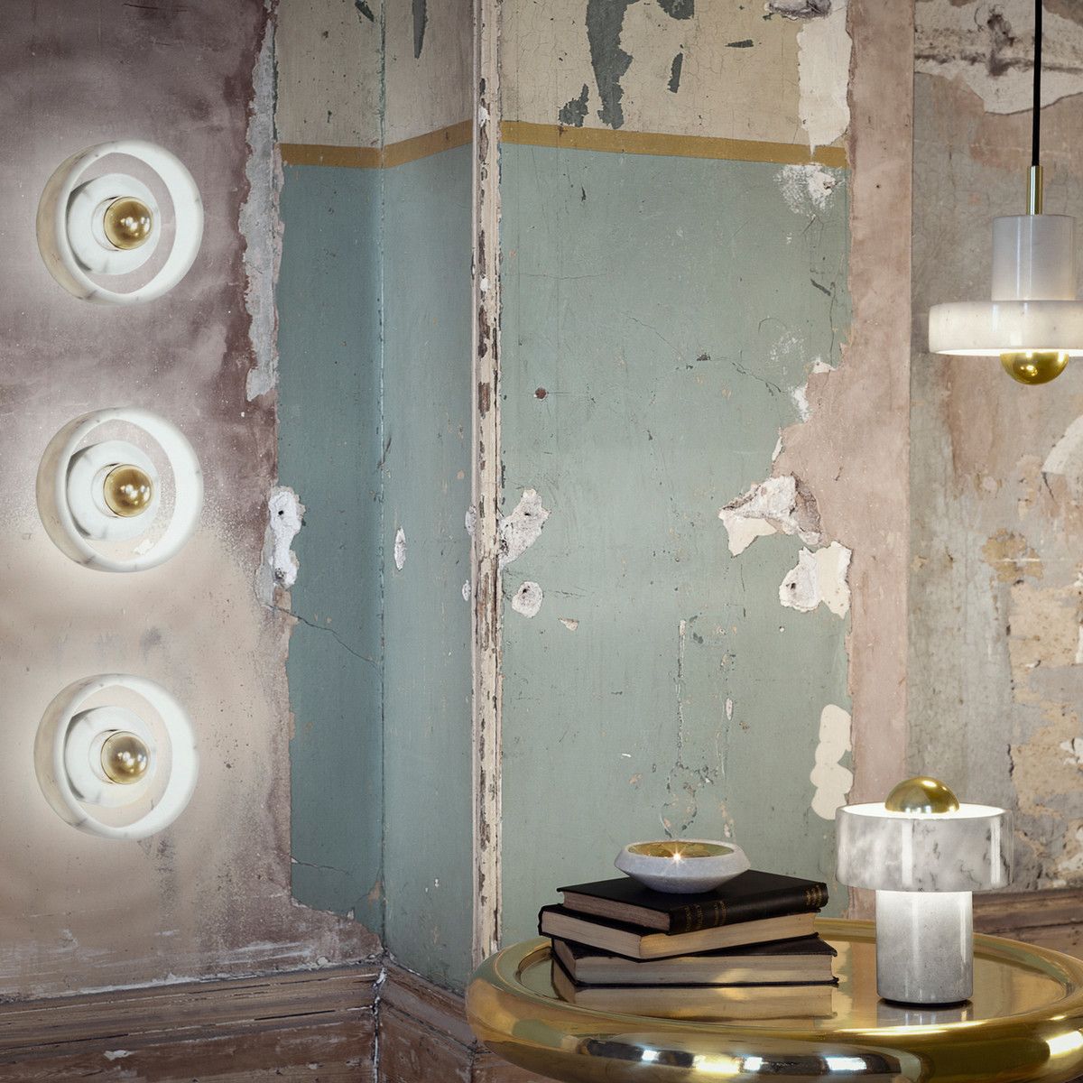 Lampada da parete della ciotola moderna lampada montata a parete bianca a 1 luce per il ristorante