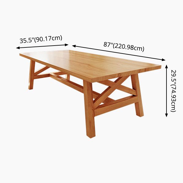 Modern Solid Wood Standard Dining Set Rectangle Shape Natural Dining Set for Kitchen