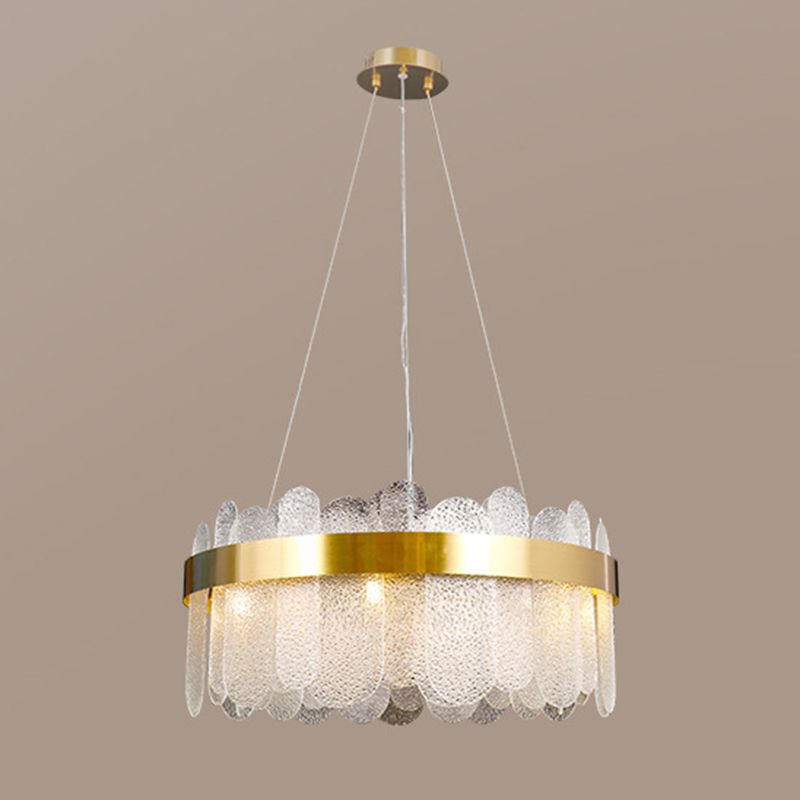 Simplicidad moderna Tambre de tambor lámpara de estar de múltiples luces múltiples accesorio de iluminación de sala de estar