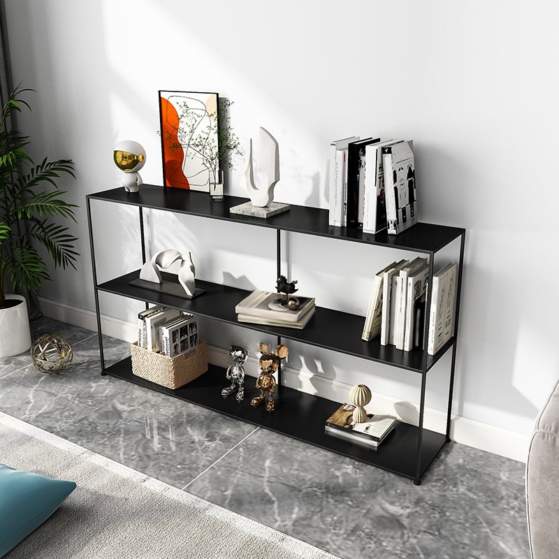 Contemporary Open Back Horizontal Bookshelf Metal Bookcase for Office