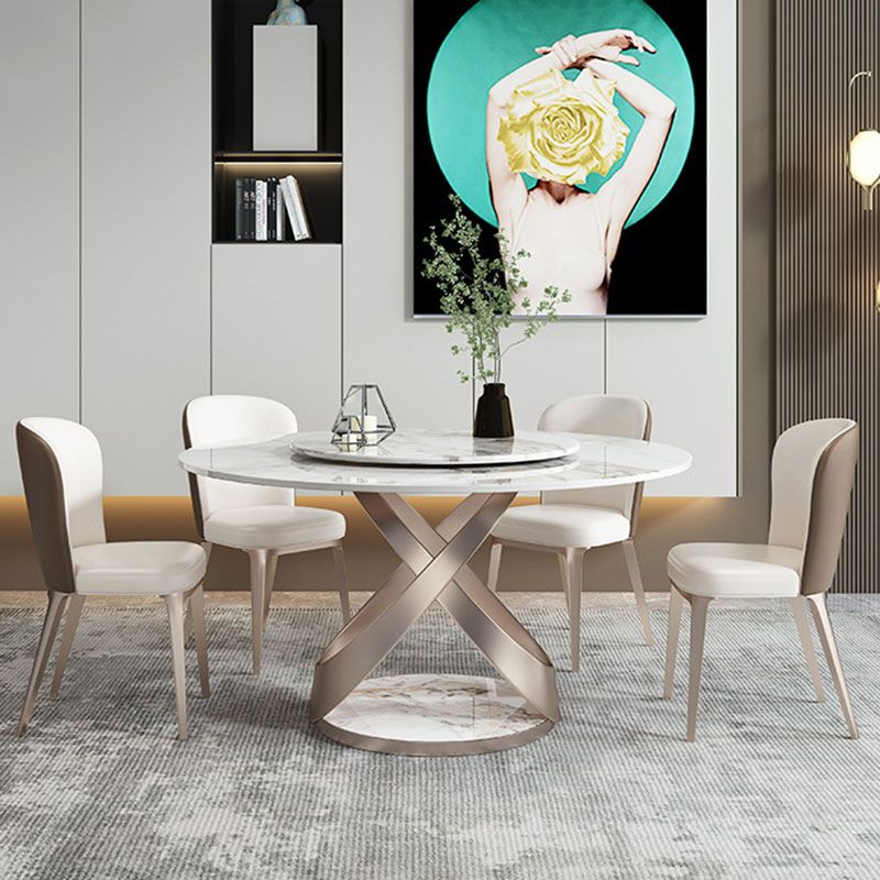 Rose Base Pedestal Casual Dining Table Traditional Luxury Round Dining Table