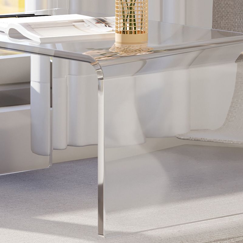 Luxurious Sled Side Table Rectangular Acrylic End Table Stand