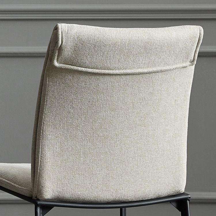 Silla de comedor de estilo moderno, sillas laterales sin brazos de comedor de metal para cocina