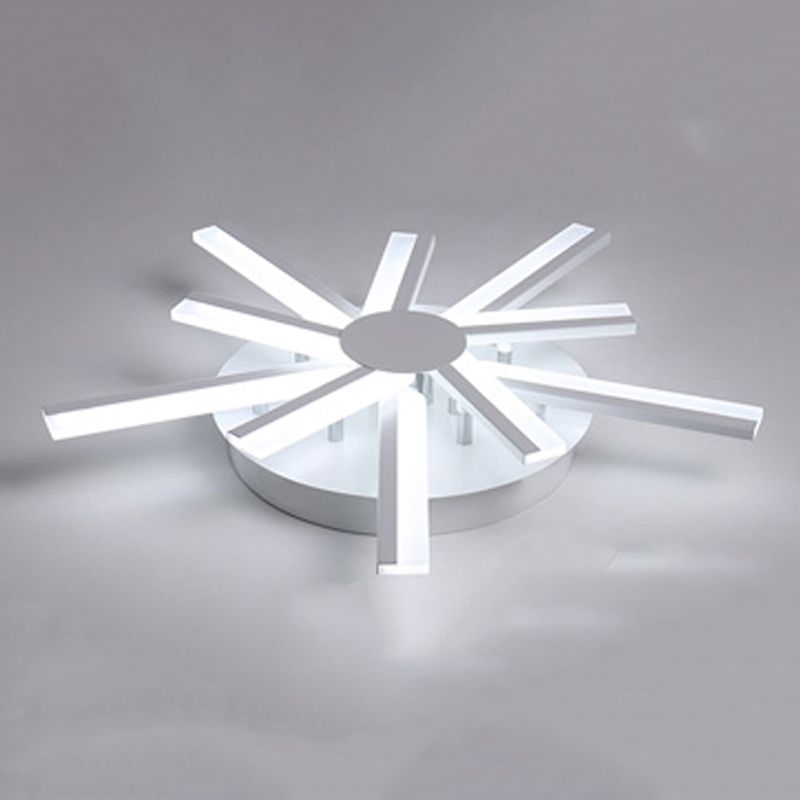 Line Shape LED Ceiling Lamp Modern Iron Flush Mount for Living Room Bedroom