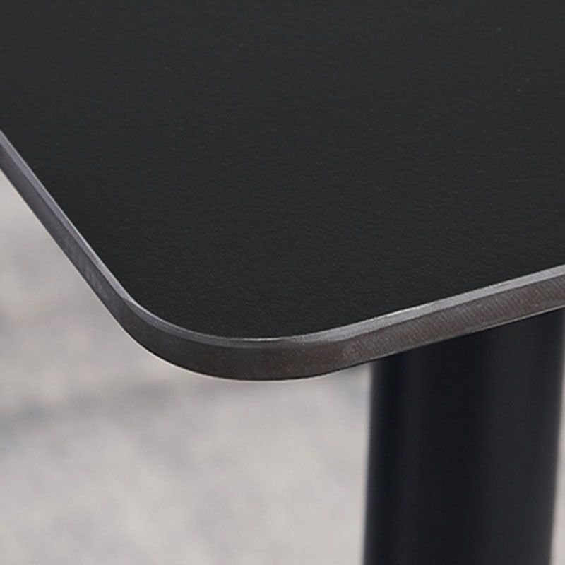 Kitchen Industrial Dinner Table Stone Rectangle 4 Legs Dining Table