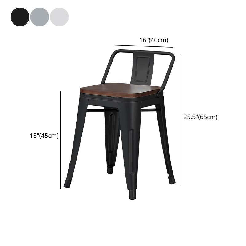 Tabouret de Bar en métal de Style industriel, tabouret de comptoir à siège carré pour Bar de cuisine
