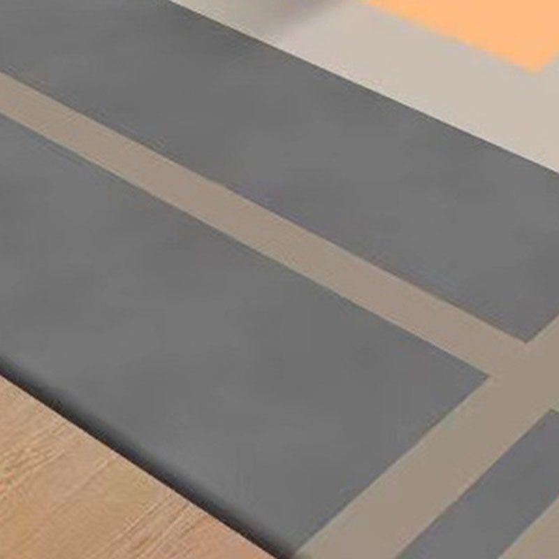 Orange Grid Pattern Rug Polyester Modern Rug Washable Rug for Living Room