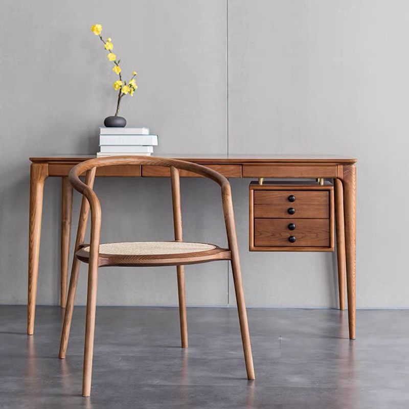 Contemporary Home Arm Chair Open Back Solid Wood Dining Chair