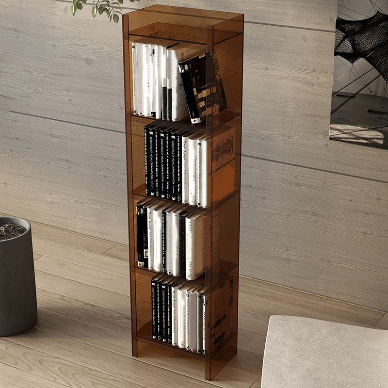 Acrylic Bookshelf Scandinavian Style Closed Back Bookcase for Home Office Study Room