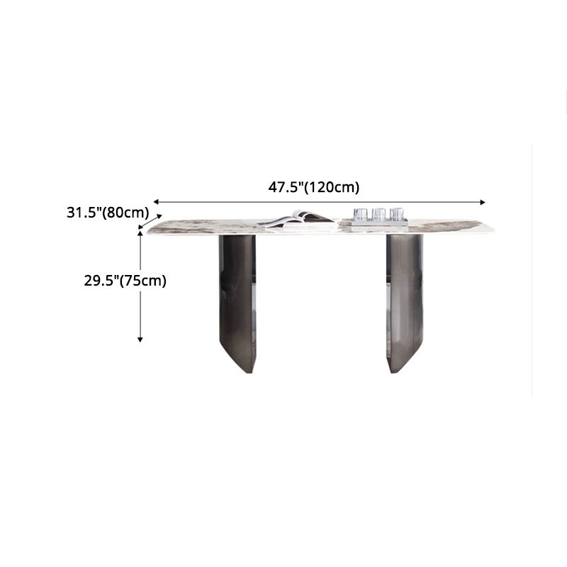 Modern Sintered Stone Top Dining Set Rectangle 1/4/5/7 Pieces Dining Room Table Set