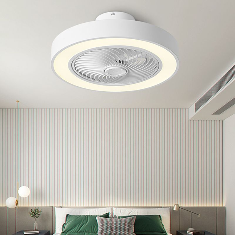 Makkaron -trommelförmige Lüfterbeleuchtung Acryl Kinder Schlafzimmer LED SEMI BUSH MOUNT LAMPE