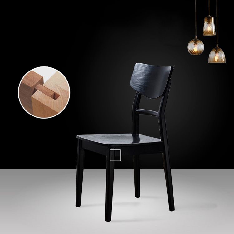 Solid Wood Industrial Style Side Chair Ladder Back Kitchen Dining Chair